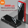 Bank Xiaomi Super Fast Charging Power Bank 30000mAh Extern Power Bank 20000mah Portable Thin Mirror Power Bank gratis frakt