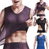 Men's Tank Tops See Through Sleeveless Vests Mens Gym Singlet Training Bodybuilding Top Fitness T-Shirt Undershirt Sheer Pajamas A50