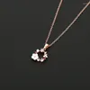 Colliers pendants Colliers de papillon créatif Collier Zircon Pearl Shell Garland pour les femmes romantiques Bijoux Accessoires