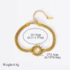 Charm Bracelets Eilieck 316L Edelstahl Vintage Sonnenarmband für Frauen Girl Fashion Party Gold Farbe wasserdichtes Handgelenk Ketten Schmuck Schmuck