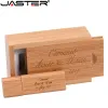 Unidades 5 PCS Lot USB Flash Drive 128 GB LOGO DE MEMORIA CONSEJO GRATIS 64GB Fotografía creativa Regalo de boda Pen Drive 32G Wood Pendrive