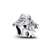 S925 Sterling Panjia Sier Christmas Love Penguin Candy House House Bendant Diy Accories Beads