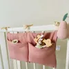 Sacs de rangement sac de chevet Baby Berce Organisateur suspendu pour le dortoir Lit Bunk Rails Book Toy Diaper Pockets Pockets