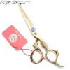 Hair Scissors 5.5 inch JP 440C Gold Scissors Q240426