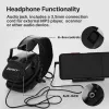 イヤホン在庫!!!電子射撃イヤマフ屋外​​アンティノイズインパクトサウンドヘッドセット戦術聴覚保護ヘッドセットブラック新しい新しいヘッドセット