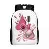 Backpack Personalized Fashion Nail Polish Cosmetics Men Women Bookbag For College School Manicurist Bags