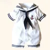 Rompers Newborn baby clothing jumpsuit summer anchor sailor jumpsuit one piece baby clothing sunsetL24F