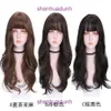 Yiwu wig female long hair manga bangs net red round face big wave fluffy full head cover curly