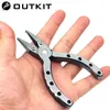 Outkit Mini Portable Aluminium Ally Lure Visgrang Braid Cutter Split Ring Ring Ring Remover Outdoor Visserij Tackle Tool 240415