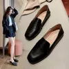 Scarpe casual morbida femmina in pelle piccola in pelle in pelle piatta in stile britannico di piedi a pedale a pedale Vulcanizzati vulcanizzati