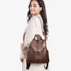 Backpack Style Women's Black/Brown Multifunctional Anti Theft Designer Shoulder Bag For Girl Leather Travel Backpacks