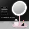 Making Makeup Miroir de rangement Miroir LED Miroir tactile Tactile Tactile Vanité LED Table de miroir LED Bureau Miroir cosmétique 240416