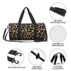 Outdoor Bags Leopard Print Gym Bag Traditional Colours Animal Portable Sports Large Luggage Custom Handbag Retro Fitness For Men