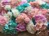 Fiori decorativi mixcolor 10pcs/lotto rose artificiali e idrangee a parete 3d sfondo di matrimonio decorazione fiore runner tongfeng