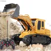 Electric/RC bil Uppgradering av fjärrstyrda grävmaskiner Bulldozers RC Cars Toys Dump Trucks Bulldozers Engineering Fordon Julpresentl2404