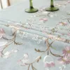 Table Cloth Fashionable floral design solid decorative linen tablecloth with tassel rectangular wedding tablecloth 240426