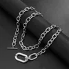 Punk Multi -Way -Cuban Link Choker Naszyjnik dla kobiet Dziewczęta Lekkie CCB Chunky Cain Link Naszyjnik