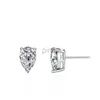 Stud 2 Carat Pear Cut Moissanite S925 Silver Stud Earrings Women Engagement Gift d240426