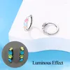 Boucles d'oreilles cerceaux colorés Femmes brillantes 925 Lumineux en argent sterling pour 2024 Bijoux de mode tendance Cadeau d'anniversaire