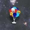 émail du cirque Ballon d'horreur par ballon clown broche ballons colorés navire épingle de bateau chanceux broche de bijoux distinctif s