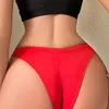 Bikini soyeuse soyeuse pour femmes pour femmes sous-vêtements américains européens couleurs une couleur solide basses Briefs confortables ropa de mujer