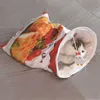 Кошачьи носители ящики домики съемные осень и зимняя теплая кошачья кошачья мешок для сна глубокий котл для домашнего животного гнездо для кошачьего кот 240426