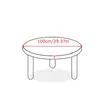 Tableau rond TPU Nappement transparent imperméable Ajustement élastique à bordure de salle à manger de cuisine Protector Home Decor