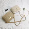 Shoulder Bags Summer Beach Bag For Women 2024 Trend Reusable Straw Weave Handbags Shell Zipper Crossbody Messenger Birthday Gift