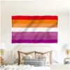 Bandeira bandeira de bandeira sinalizador gay de atacado 90x150cm Rainbow Things Orgulho lesbian bissbiano Acessórios LGBT LGBT CPA4205 Drop Delivery Home Dhk5f