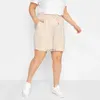 Shorts voor dames plus elastische taille zomer casual shorts dames pocket zijkant los lichtgewicht sport shorts groot formaat 5xl 6xl 7xll24427