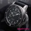 Panerai Male Wrist Watch Submersible Series 44mm Sport Men's Black Glow-In-The Dark Waterproof Rubber Date Display Luxury Watch Black Ring Black Disp Tape PAM00389