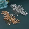 Coiffes A83 Peigne de mariée Handmade Hingestone Headpice de mariage Accessoires de cheveux Bridesmaid Clips Bride Headress for Women Tiara