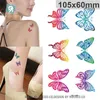 Tatuagem Arte do corpo Tattoos temporários à prova d'água para mulheres 3D Butterfly Design Butterfly Design de tatuagem de braço pequeno Atacos RC2315 240427