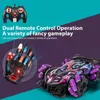 Electric/RC Car WLtoys F1 Drift RC car with Led light Music 2.4G glove gesture radio remote control spray stunt car 4WD electric childrens toys
