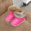 Bot hobibear çocuk bot çocuk kauçuk kış kalın peluş kar bota çocuk sıcak deri kısa bebek bebek kızlar için