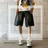 Kvinnors shorts y2k kvinnor streetwear byxor spindel spindelnät korean harajuku denim hip hop shorta byxor grunge bermudas jeans män kläder 320