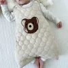 Tassen schattige beer baby slaapzak voor pasgeboren online slaapzaal gewatteerde slaapkleding bed quilt warme deken baby jongens meisjes kleding