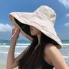 Szerokie brzegowe czapki wiadra czapki damskie lato Panama ręcznie robiona duża głowa 18CM Rozmiar Koreańska wersja Sun Cat Casual Beach Hat Travel Foolble Dome Fisherman C J240425