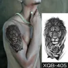 Tattoo Transfer wasserdichte temporäre Tattoo Aufkleber Lion Lion Leopard Familie Tiger Wolf Rose Flash Transfer Tatto Frauen Männer Arm Körperkunst falsche Tattoos 240427