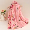 Shawls New spring and summer female literary national wind shawls cotton and linen long sunscreen travel scarf dual-purpose embroidery d240426