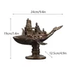 NORTHEUINS Resin Retro American Steam Punk Whale Boat Steampunk Figurines Interior Home Office Desktop Decor Object Accessories 240411