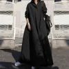 Abiti casual di base Donne abiti vintage a manica lunga prendiso a vento a v-scollo a V-maxi abito kaftan femme solido festa vestido abito streetwear