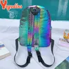 Backpack Style Yogodlnss impermeáveis a laser Backbag Mulheres Bolsa de ombro de Bolsas Holográficas Preppy Sacos Escolares Para Adolescentes Viagem