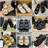 Designer sko kvinna sandaler pappa sandalskor läder sandles kalv quiltade glider sommar sandales farfar lyxig sandles för kvinnor strandband sandalier med låda