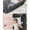 Baby 4 em 1 bassinet a cabeceira de cabeceira - berço de cabeceira multifuncional, playard, mesa de troca, bassinet portátil para recém -nascidos - perfeito para co -sono e viagem