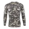 T-shirts tactiques Nouveaux t-shirts de printemps à manches longues T-shirt camouflage tactique à manches longues Camouflage de camasa Mascule de chasse rapide 240426