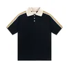 Heren T-shirt Designer Style Hoge versie Letter Afdrukken Korte mouwen Classic Model Pure Cotton Sweethearts Turndown Collar Polo Shirt