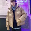 Mens Down Men Streetwear Hip Hop Blue Winter Bubble Jackets Coat 2022 Mens Harajuku Warm Parka Male Korean Fashions Puffer Jacket