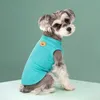 Hundkläder söt våffla grilar väst vår sommarvalp klädkatt skjorta chihuahua t-shirt husdjur för små medelstora katter