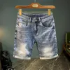 Sommer Herren Denim Shorts2024Anal Thin High-End und modische gedruckte Hosenmarke Mody Brand Casual Blue Shorts 240415